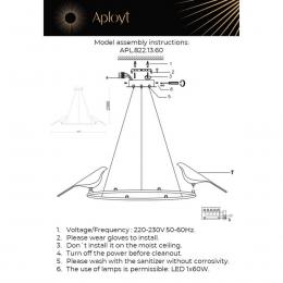 Подвесная светодиодная люстра Aployt Astor APL.822.13.60  - 2 купить