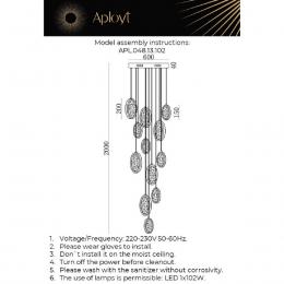 Подвесная светодиодная люстра Aployt Yulali APL.048.13.102  - 14 купить