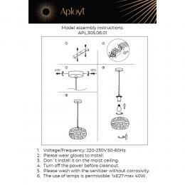Подвесной светильник Aployt Gabriela APL.305.06.01  - 2 купить