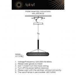 Подвесной светодиодный светильник Aployt Danuta APL.035.06.25  - 2 купить