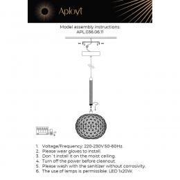 Подвесной светодиодный светильник Aployt Dorote APL.036.06.11  - 2 купить