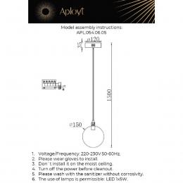 Подвесной светодиодный светильник Aployt Frederik APL.054.06.05  - 12 купить