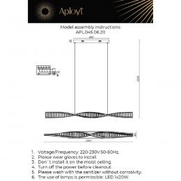 Подвесной светодиодный светильник Aployt Olimp APL.045.06.20  - 16 купить