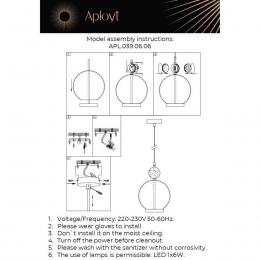 Подвесной светодиодный светильник Aployt Sara APL.039.06.06  - 2 купить