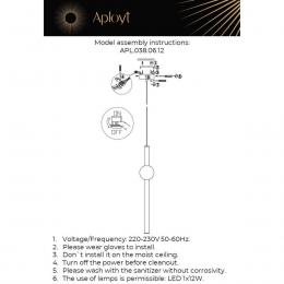 Подвесной светодиодный светильник Aployt Zhozefin APL.038.06.12  - 2 купить