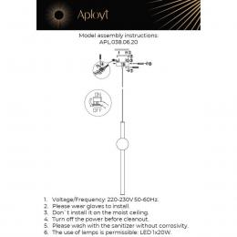 Подвесной светодиодный светильник Aployt Zhozefin APL.038.06.20  - 2 купить
