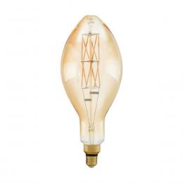Лампа светодиодная диммируемая Eglo E27 8W 2100K янтарь 110109  купить
