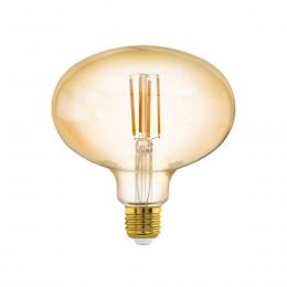 Лампа светодиодная филаментная диммируемая Eglo E27 4,5W 2200K янтарь 110116  - 1 купить