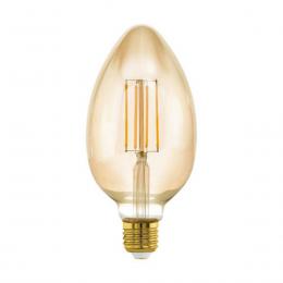 Лампа светодиодная филаментная диммируемая Eglo E27 4W 2200K янтарь 110113  - 1 купить