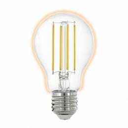 Изображение продукта Лампа светодиодная филаментная диммируемая Eglo E27 6W 2700K прозрачная 11861 