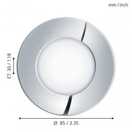 Встраиваемый светодиодный светильник Eglo Fueva 1 (3 шт) 98635  - 1 купить