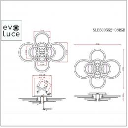 Потолочная светодиодная люстра Evoluce Cerina SLE500552-08RGB  - 2 купить