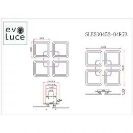 Потолочная светодиодная люстра Evoluce Qutro SLE200452-04RGB  - 2 купить