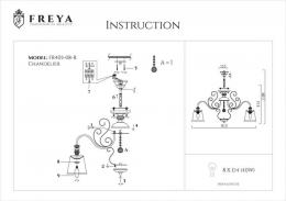 Подвесная люстра Freya Driana FR2405-PL-08-BZ  - 3 купить