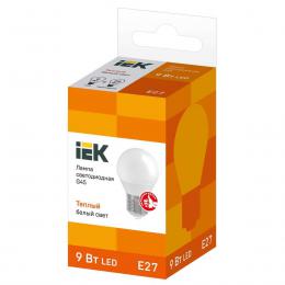 Лампа светодиодная IEK E27 9W 3000K матовая LLE-G45-9-230-30-E27  купить