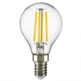 Лампа светодиодная филаментная Lightstar LED Filament E14 6W 4000K груша прозрачная 933804  купить