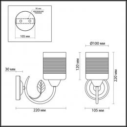 Lumion 3029/1W COMFI LN16 000 золото, белый с золотой патиной Бра E27 60W 220V FILLA  - 2 купить