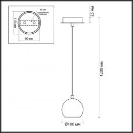 Lumion 3635/1 MODERNI LN18 000 черный с бронзой Подвес G9 40W 220V NERUNI  - 2 купить