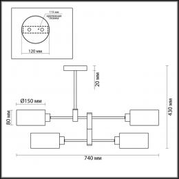 Lumion 3742/4C MODERNI LN19 156 хром Люстра потолочная E14 4*60W 220V ASHLEY  - 2 купить