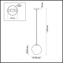 Lumion 3769/1A MODERNI LN20 000 античная латунь, стекло Подвес E14 1*60W 220V BLAIR  - 2 купить