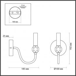 Lumion 4495/1W NEOCLASSI LN20 190 никель Бра E14 60W 220V MACKENZIE  - 2 купить