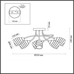 Lumion 4528/6C COMFI LN21 053 античная бронза Люстра потолочная E27 6*60W 220V DOROTHY  - 2 купить