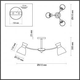 Lumion 4535/3C COMFI LN21 241 матовое золото Люстра потолочная E27 3*60W 220V WILMA  - 2 купить