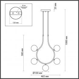 Lumion 5621/5 MODERNI LN23 146 матовое золото Подвесной светильник G9 5*7W LED 220V COLLAR  - 2 купить