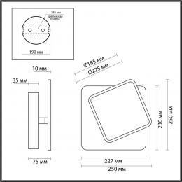 Lumion 5628/11WL LEDIO LN23 035 белый Бра LED 11W 3000K 585Лм 220V DEVIN  - 2 купить