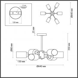 Lumion 5639/6C COMFI LN23 232 белый, золотой Люстра потолочная E14 6*40W 220V DALLIN  - 2 купить