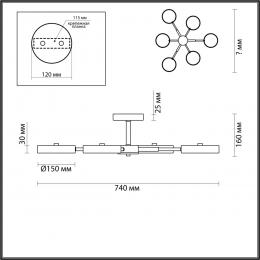 Lumion 5659/99CL LEDIO LN23 067 белый, хром Люстра потолочная LED 108W 3000-6000K 5773Лм 220V MIKA  - 2 купить