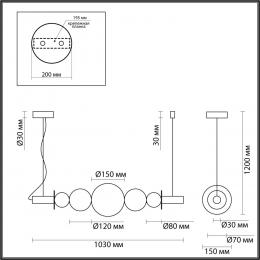 Lumion 5671/10L LEDIO LN23 031 чёрный Светильник подвесной LED 10W жел, синий, фиол свет 650Лм 220V MIAMI  - 2 купить