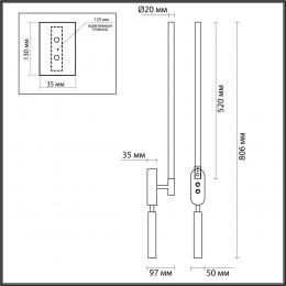 Lumion 5681/9WL LEDIO LN23 059 белый Настенный светильник LED 9W 3000K 700Лм 220V FERRIS  - 2 купить