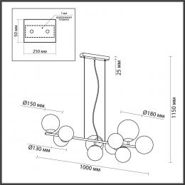 Lumion 6508/10 MODERNI LN23 121 чёрный, белый, бронза Люстра E14 10*40W 220V MELONA  - 2 купить