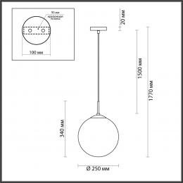 Lumion 6509/1 SUSPENTIONI LN23 196 золотой Подвес E27 1*60W 220V SUMMER  - 2 купить