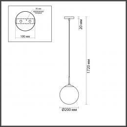 Lumion 6509/1B SUSPENTIONI LN23 196 золотой Подвес E27 1*60W 220V SUMMER  - 2 купить