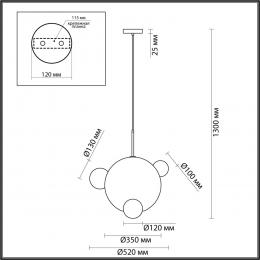 Lumion 6516/1 SUSPENTIONI LN23 198 латунь Подвес E27 1*60W 220V GLOW  - 2 купить