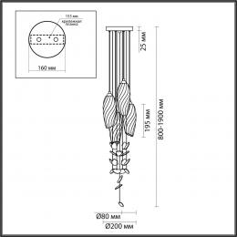 Lumion 6518/4 MODERNI LN23 105 золотой Светильник подвесной G9 4*40W 220V SHIVON  - 2 купить