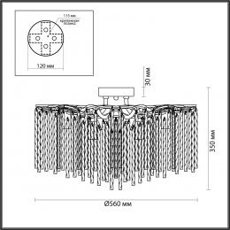 Lumion 6520/6C CLASSI LN23 169 матовое золото Люстра потолочная E14 6*40W 220V MISS  - 2 купить