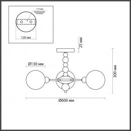 Lumion 6525/3C MODERNI LN23 102 хром Люстра потолочная E14 3*40W 220V SUNDAY  - 2 купить