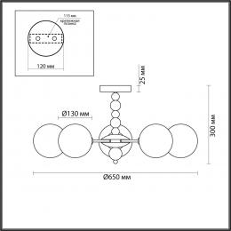 Lumion 6526/5C MODERNI LN23 101 чёрный Люстра потолочная E14 5*40W 220V SUNDAY  - 2 купить