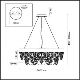 Lumion 6528/6 NEOCLASSI LN23 180 латунь Люстра E14 6*40W 220V LUX  - 2 купить