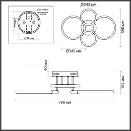 Lumion 6545/105CL LEDIO LN23 068 золотой, черный Люстра потолочная LED 54W 3000-6000K 7062Лм 220V LARA  - 2 купить