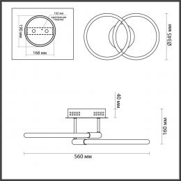 Lumion 6545/61CL LEDIO LN23 068 золотой, черный Люстра потолочная LED 33W 3000-6000K 4051Лм 220V LARA  - 2 купить