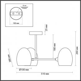 Потолочная люстра Lumion KENDALL 6513/3C  - 2 купить