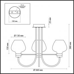 Потолочная люстра Lumion Lofti Ilona 3708/3C  - 3 купить