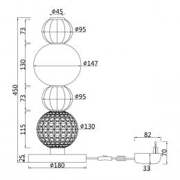 Настольная лампа Maytoni Collar MOD301TL-L18CH3K  - 2 купить