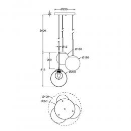 Подвесная люстра Maytoni Basic form MOD521PL-03G  - 7 купить