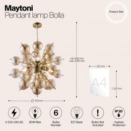 Подвесная люстра Maytoni Bolla MOD133PL-06BS  - 8 купить