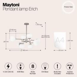 Подвесная люстра Maytoni Erich MOD221-PL-08-N  - 2 купить